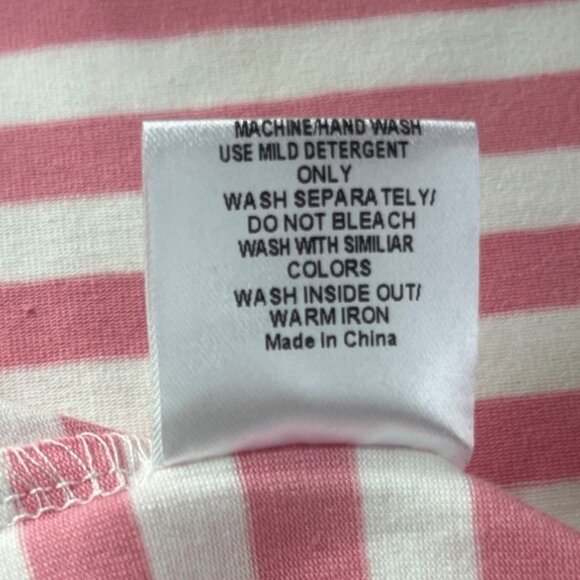 Magical Kingdom Striped Tshirt Womens Pink White Tinkerbell - Picture 9 of 9